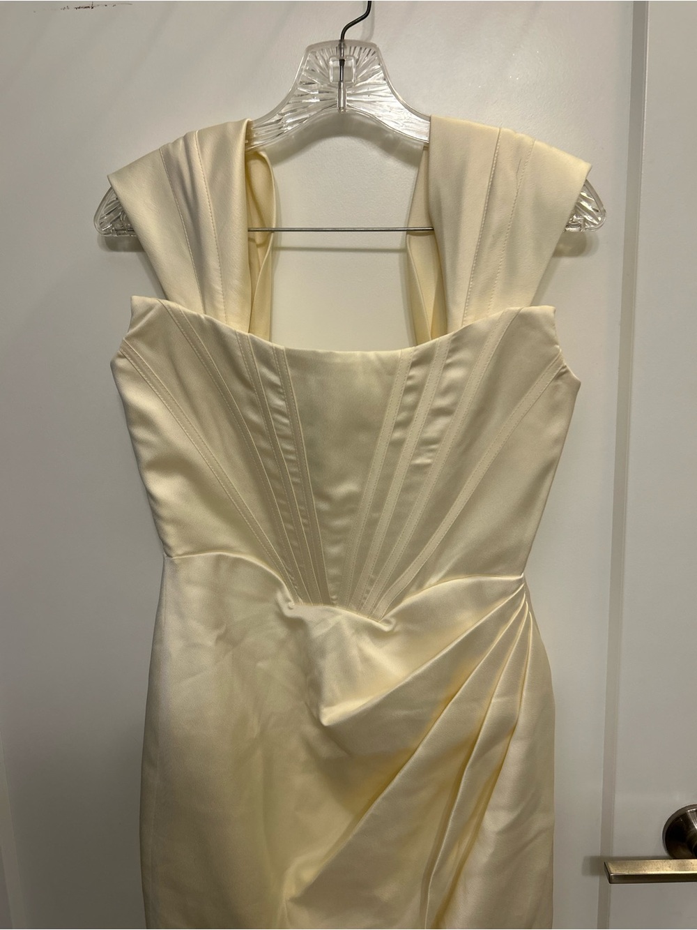 Beulah I Do Satin Elegant Corset Dress in Ivory - Picture 5 of 12